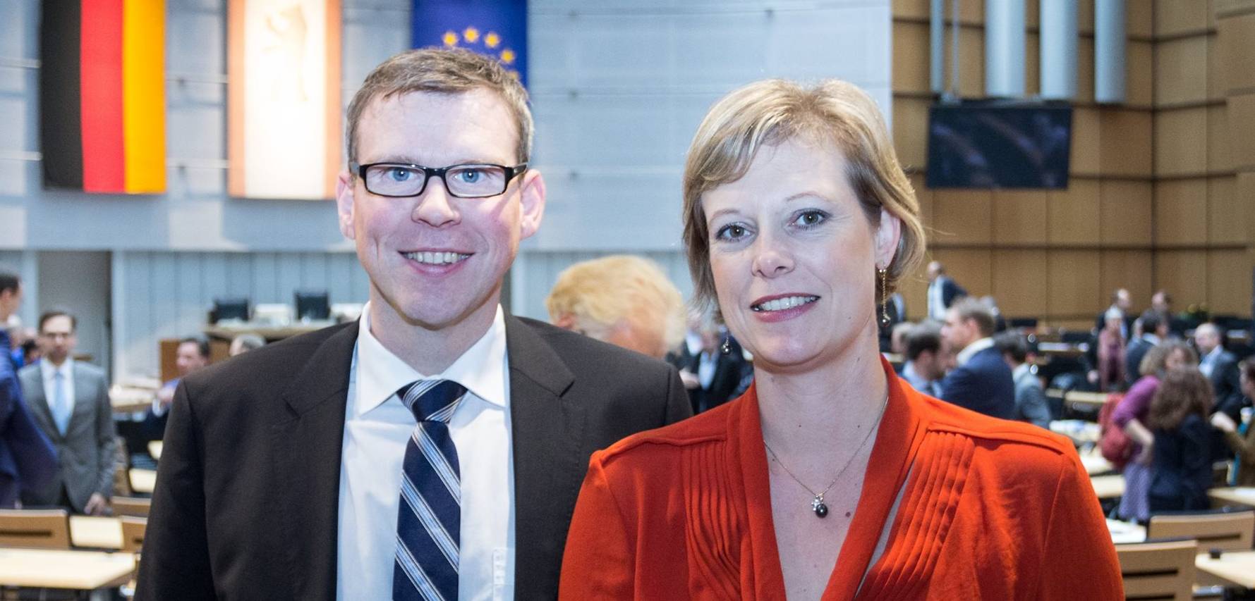 Cornelia Seibeld mit Florian Graf, Fraktionsvorsitzender der CDU im Abgeordnetenhaus